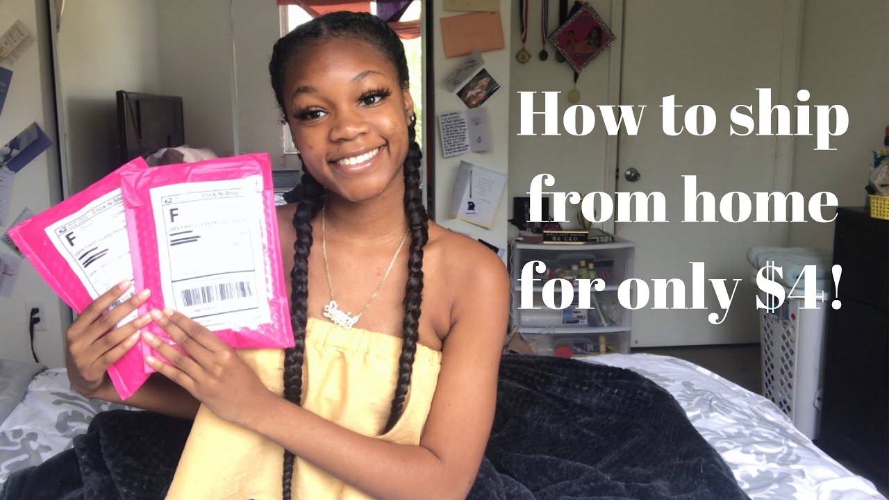 HOW TO SHIP ORDERS FROM HOME FOR $4 ! + WATCH ME PACKAGE ORDERS! | Entrepreneur Journey Ep. 2