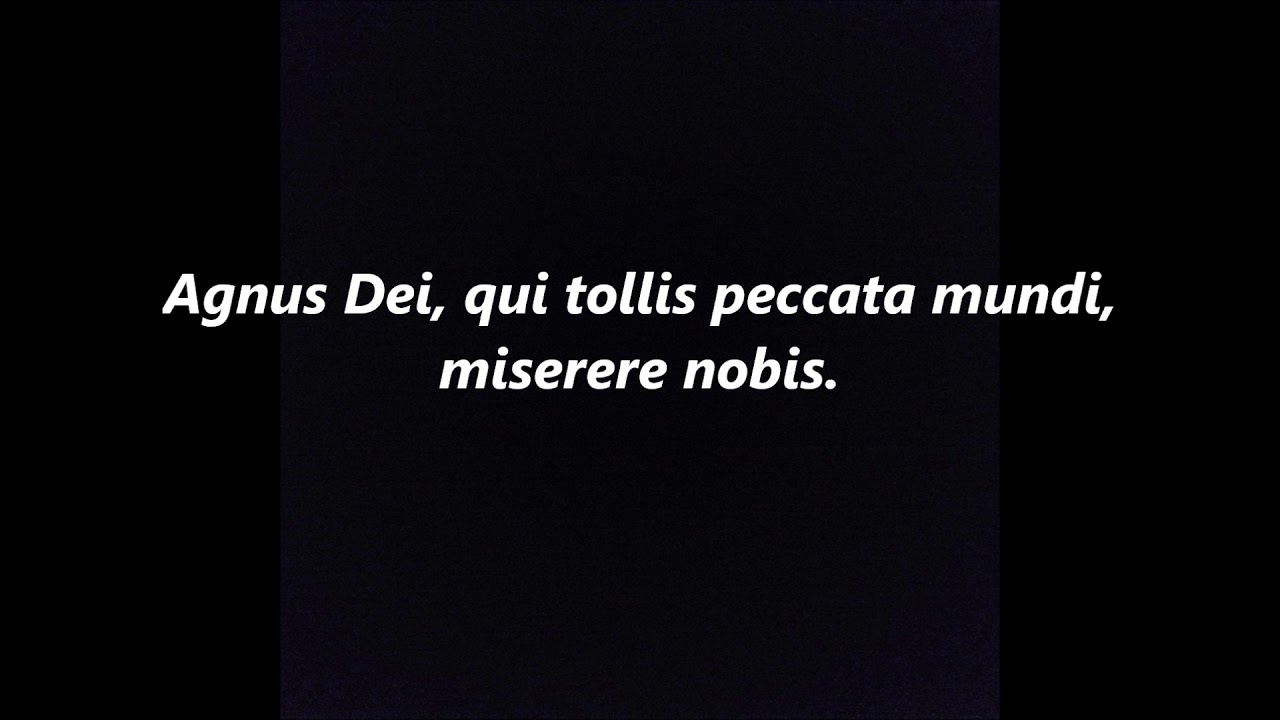 AGNUS DEI Latin GREGORIAN CHANT MASS Ordinary Lyrics Words Text sing along Lamb of God