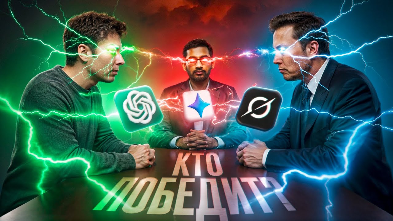 ChatGPT 5 vs Grok 4 vs Gemini - Кто победит в битве ИИ в 2026?