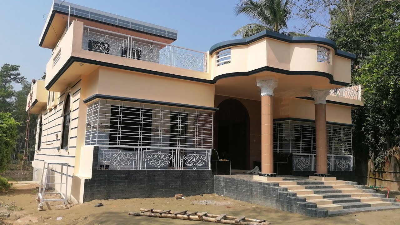রিয়েল প্রজেক্ট, গ্রামের ৪ বেডরুমে সিম্পল বাড়ির ডিজাইন,Real Project,, 4 Bedroom House Design