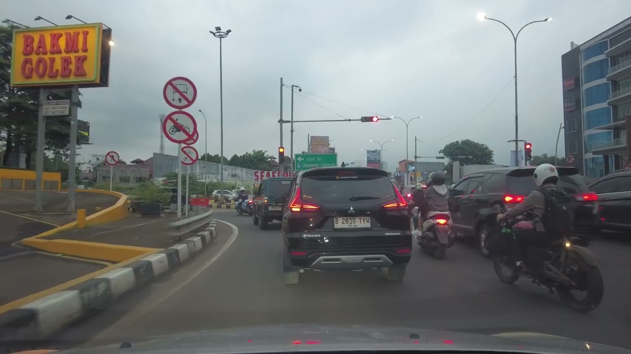 Drive Nagrak Bogor to Ciracas East Jakarta via Transyogi, Cimanggis-Cibitung & Jagorawi Toll Road