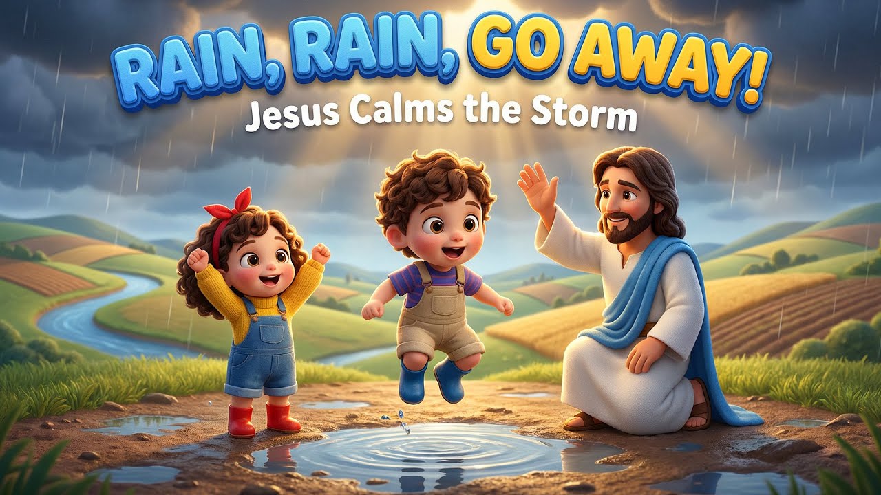 Rain Rain Go Away (Jesus Calms the Storm) | Peace Be Still | Kids Christian Song