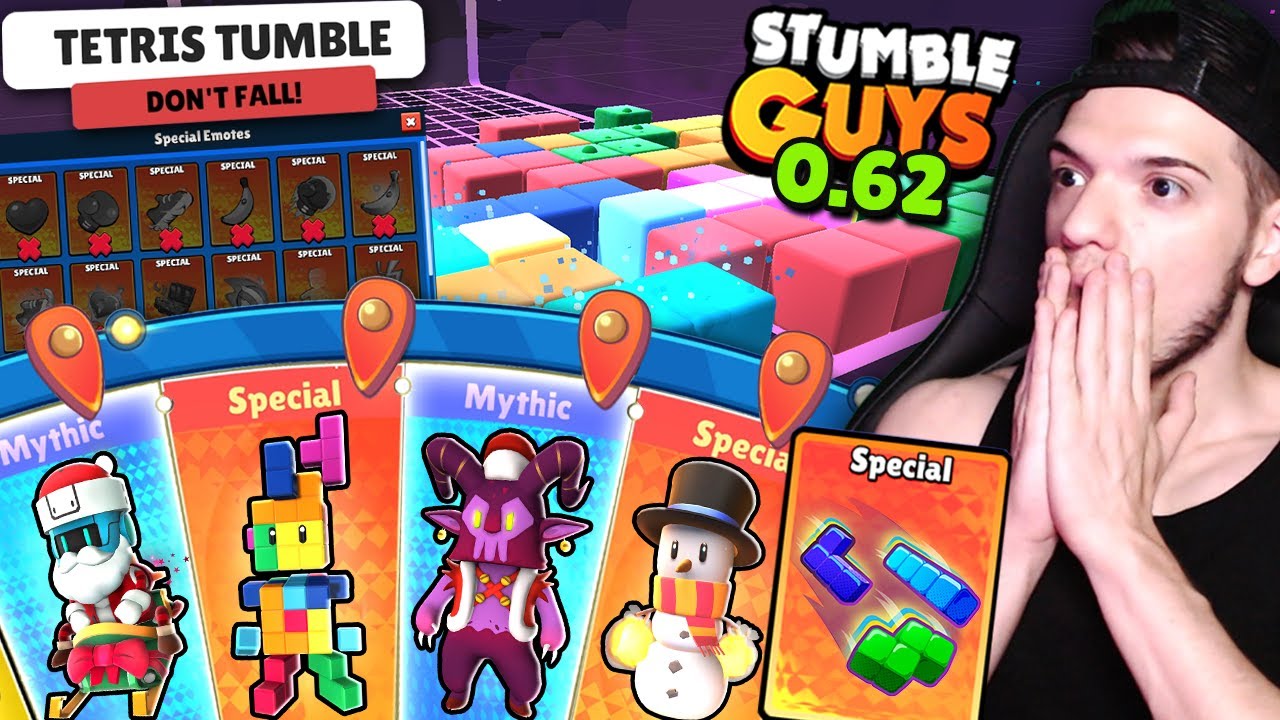 NOUL UPDATE 0.62 cu 2 MAPE, EMOTE TETRIS si CUSTOM EMOTES! Stumble Guys