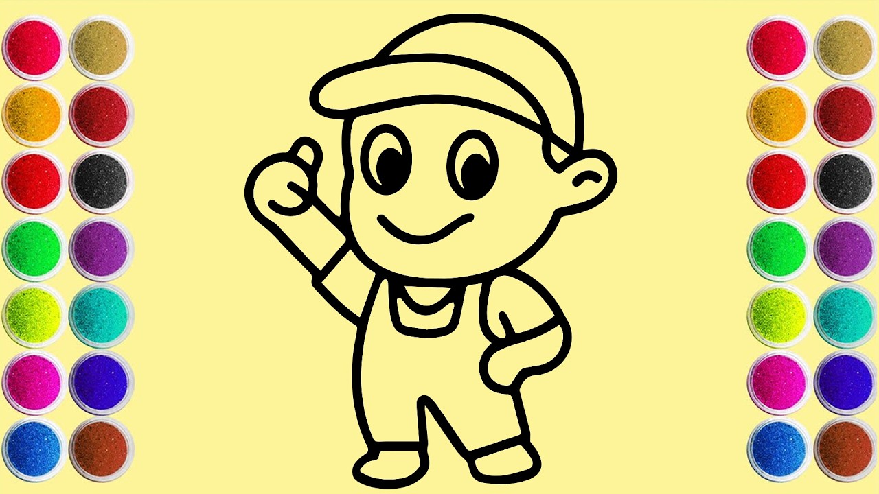 Relax and enjoy this satisfying sand painting of a cute boy | easy step by step tutorial