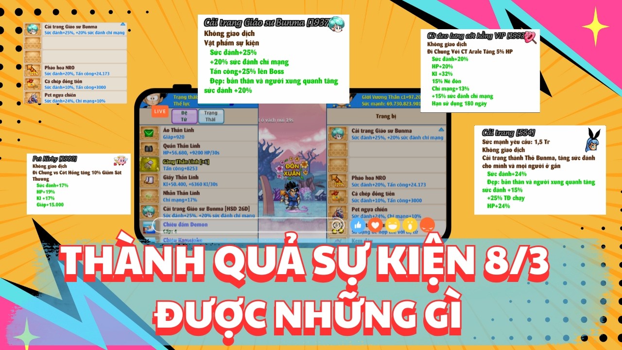 Ngọc Rồng Online - Sự Kiện Quá Ngon Thành Quả Không Tưởng Sau Ngày 8 Tháng 3