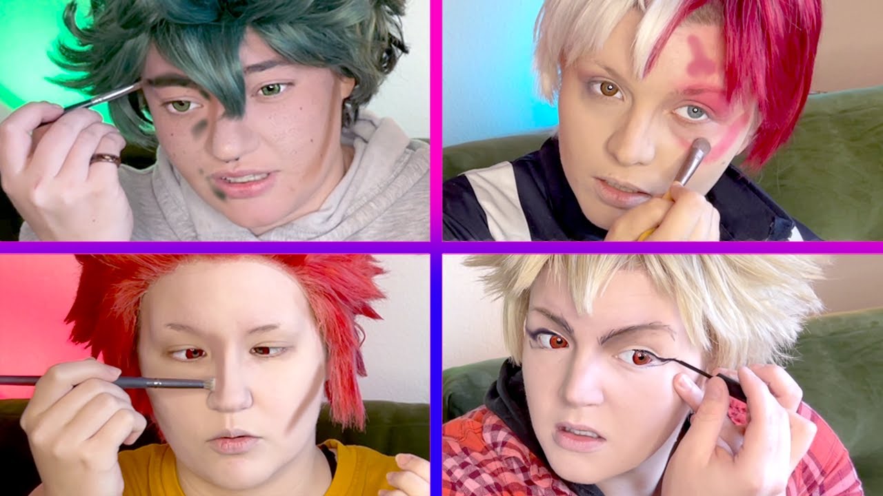 HOW BAD CAN IT BE?... No Mirror Cosplay Makeup Challenge | BNHA Cosplay