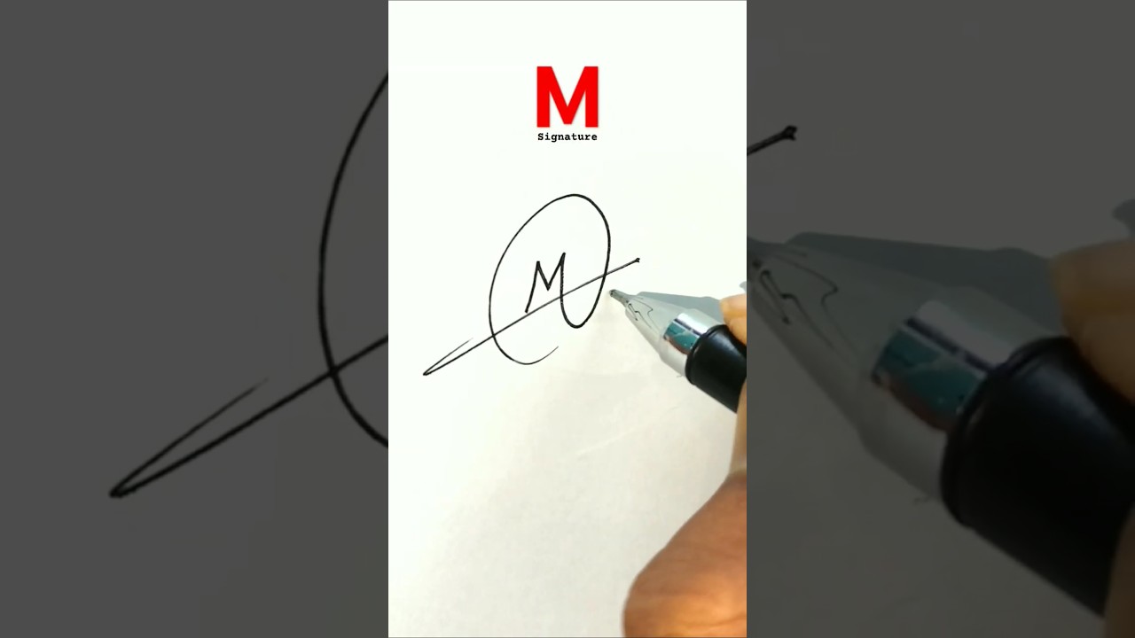 Signature Ideas For Letter M❤️ M Signature Tutorial #signaturestyle #signature #design