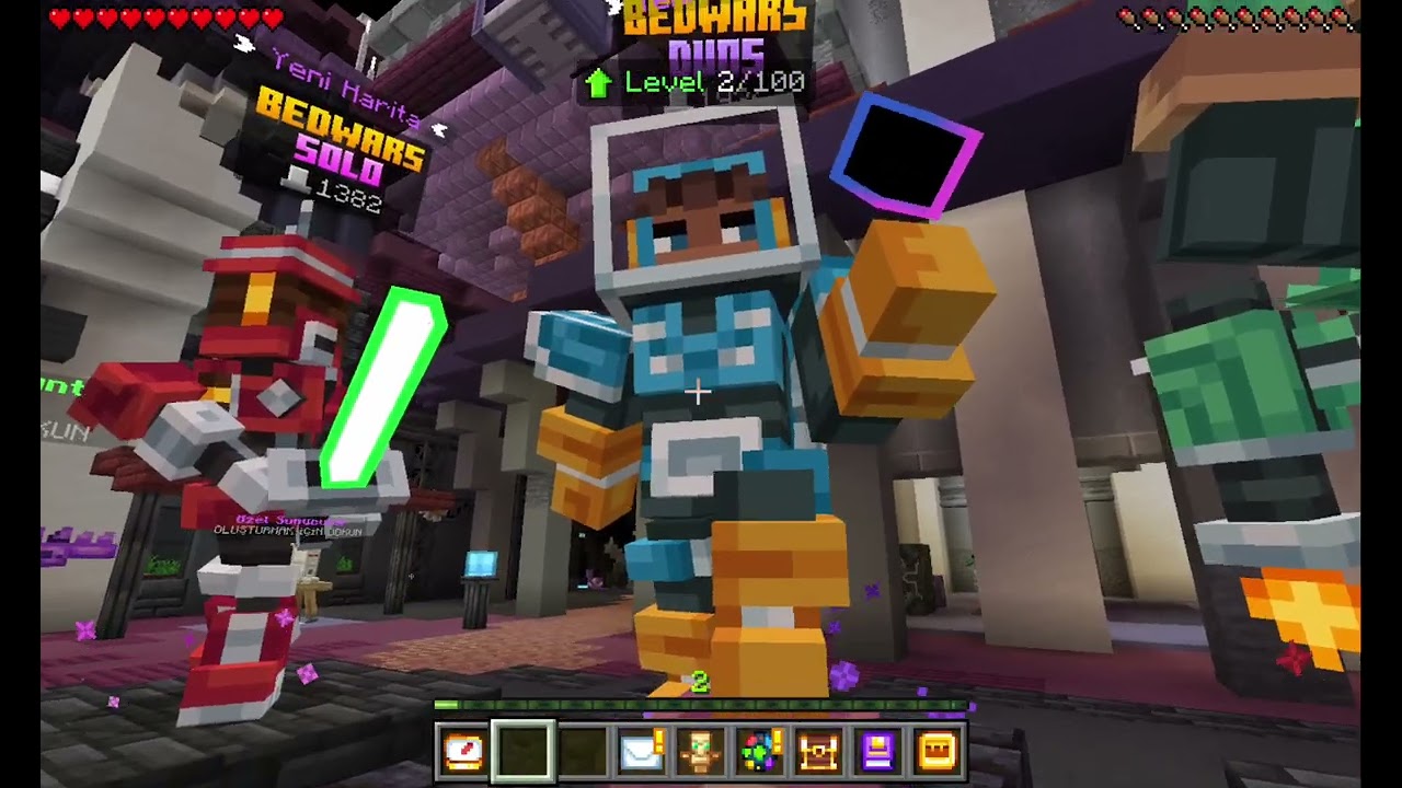 Minecraft bedwars oynuyoz