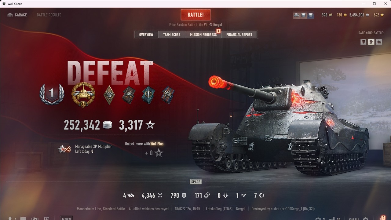 Nergal get High caliber - clutch 1 vs 4 I Mastery Badge 1 -4 kills I 4300 damage