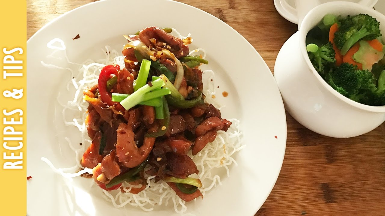 Korean Barbecue Pork with Crispy Rice Noodles Recipe -The290ss