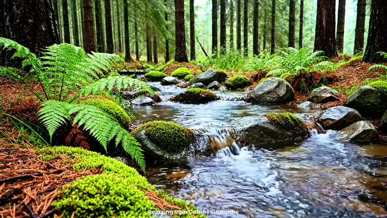 The Most Soothing Rain in the Pine Forest 🌧️🌲 | Water Sounds & Nature ASMR