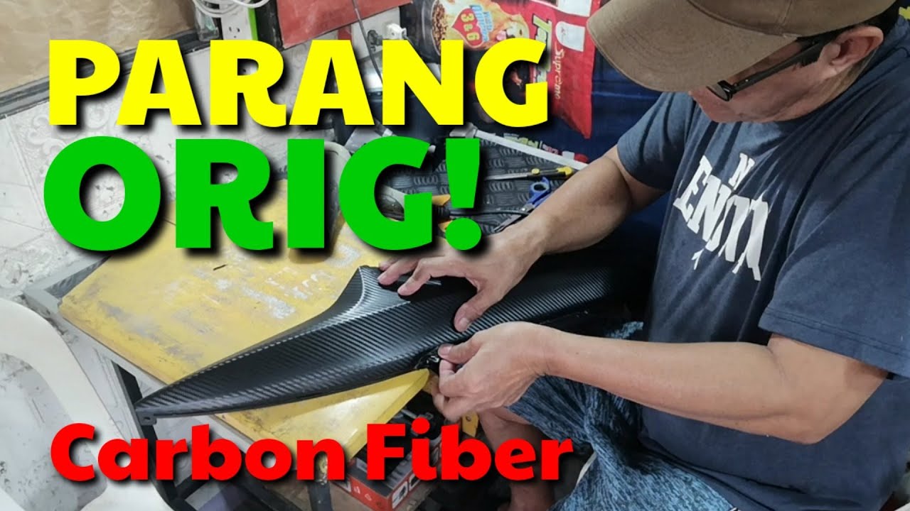 PAANO MAGDIKIT NG 3D VINYL STICKER CARBON FIBER I DA HUSTLER'S TV
