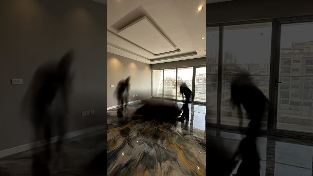 Satisfying Living Room Build | Metallic Epoxy Flooring Transformation