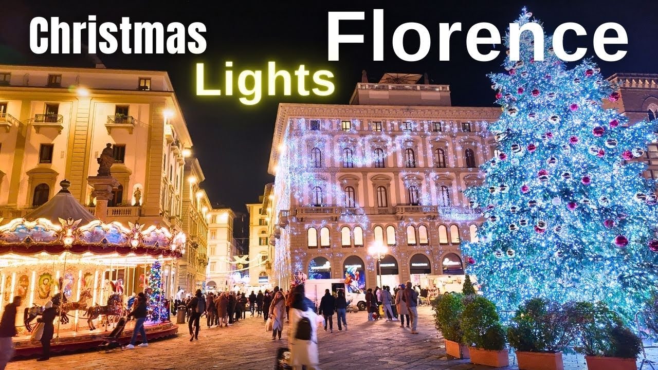 Christmas Walks in Florence - Most Beautiful Night in Italy | 4K UHD