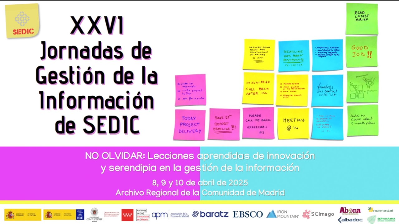 XXVI Jornadas de gestión de la información SEDIC