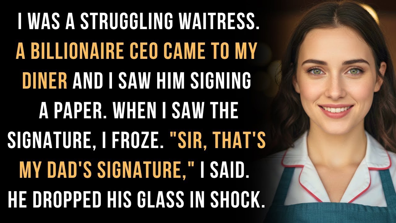 I'm a Waitress, a Billionaire CEO Signed His Document, and I Said  That's My Dad's Signature
