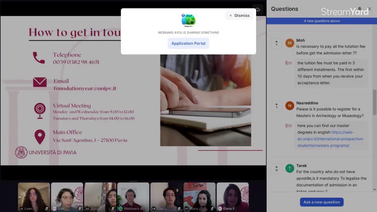 Webinar - Study Foundation Year at Pavia University in Italy! Get Bachelor and learn Italian!