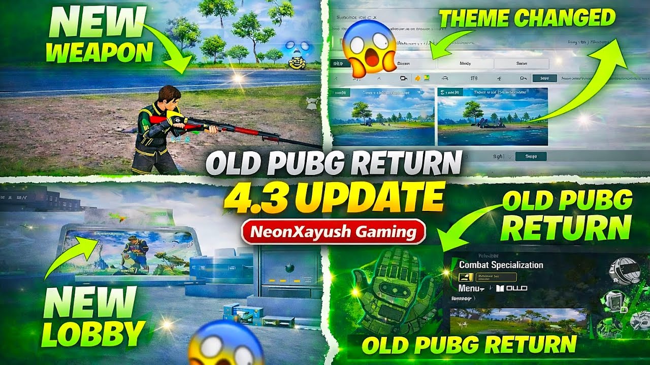 PUBG Mobile 4.3 Update 😱 | OLD PUBG RETURN 🔥 New Lobby, New Weapon & Theme Change!
