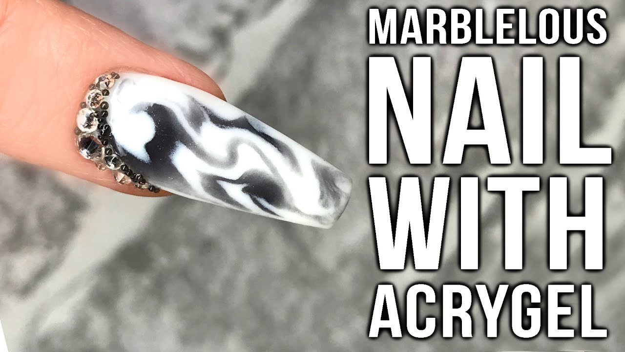 Marble Nails with AcryGel. It's So Marblelous!!!