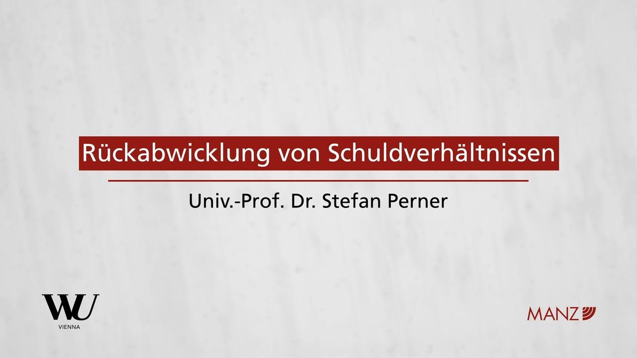 Perner/Spitzer/Kodek - Abschnitt 6.1 - Rückabwicklung von Schuldverhältnissen