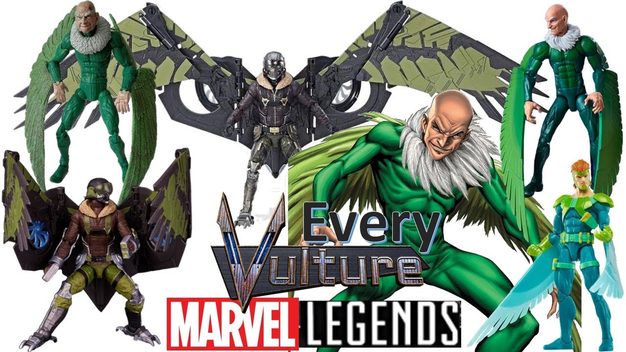 Все Marvel Legends Vulture Toybiz и Hasbro Сравнение Человек-паук TAS, мультсериал, набор из 2 штук