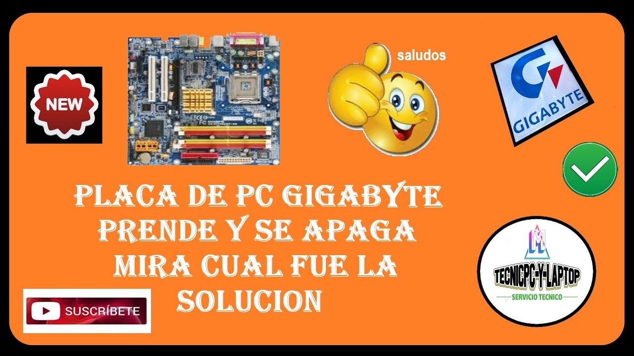 ✔️😎👉 PLACA  DE PC GIGABYTE  8I945-GMF PRENDE Y SE APAGA MIRA CUAL FUE LA SOLUCION #computerhardware