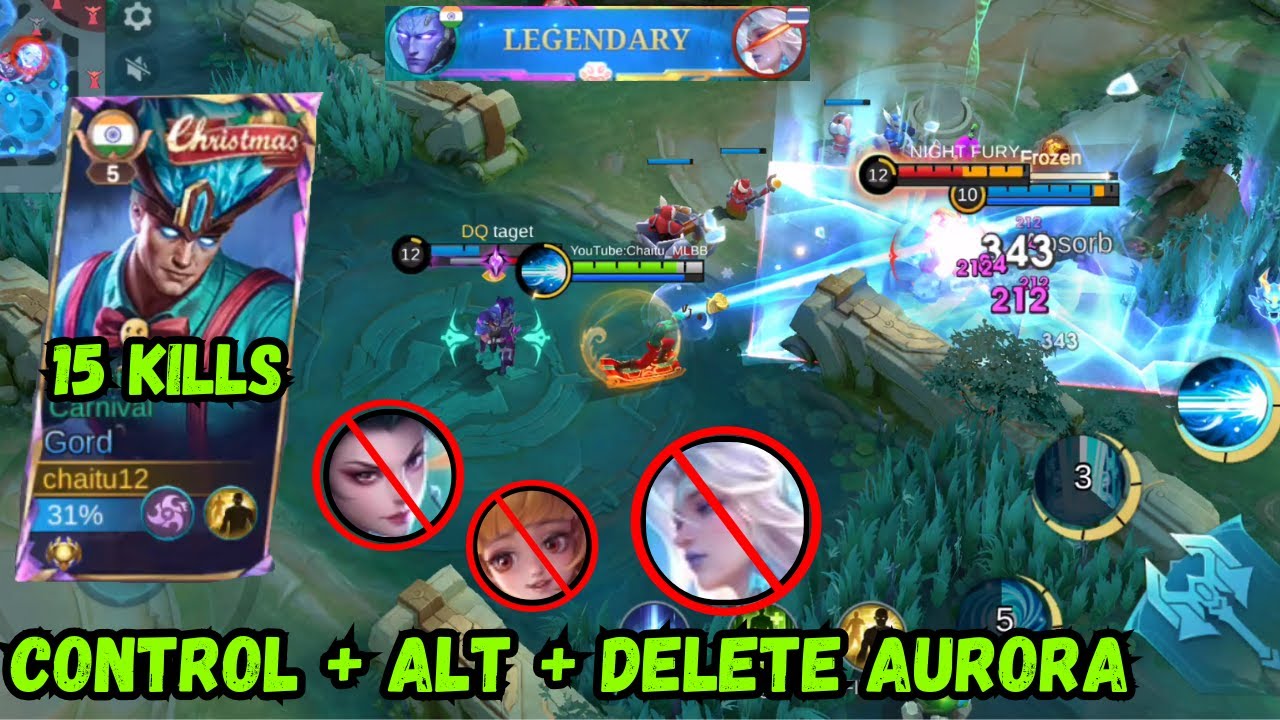 Gord MVP DESTROYS Hanabi & Aurora! Aurora Can’t Escape | 140K Damage MVP MLBB