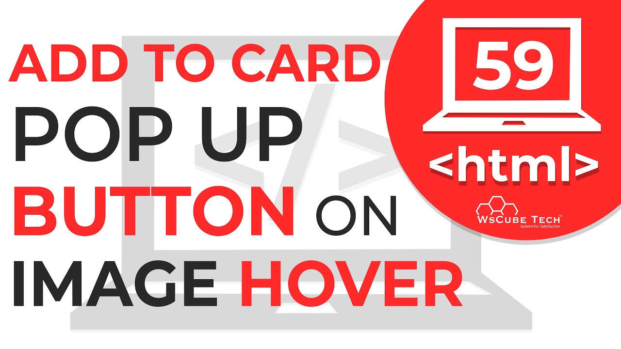 Simple Add to Cart Button Pop Up Over Image Using HTML and CSS  | Learn HTML | Learn CSS | #59