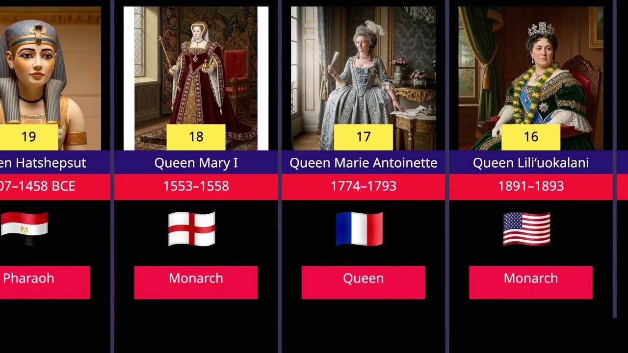 Top 30 Greatest Queens of All Time (30 → 1) | Most Powerful Women in History