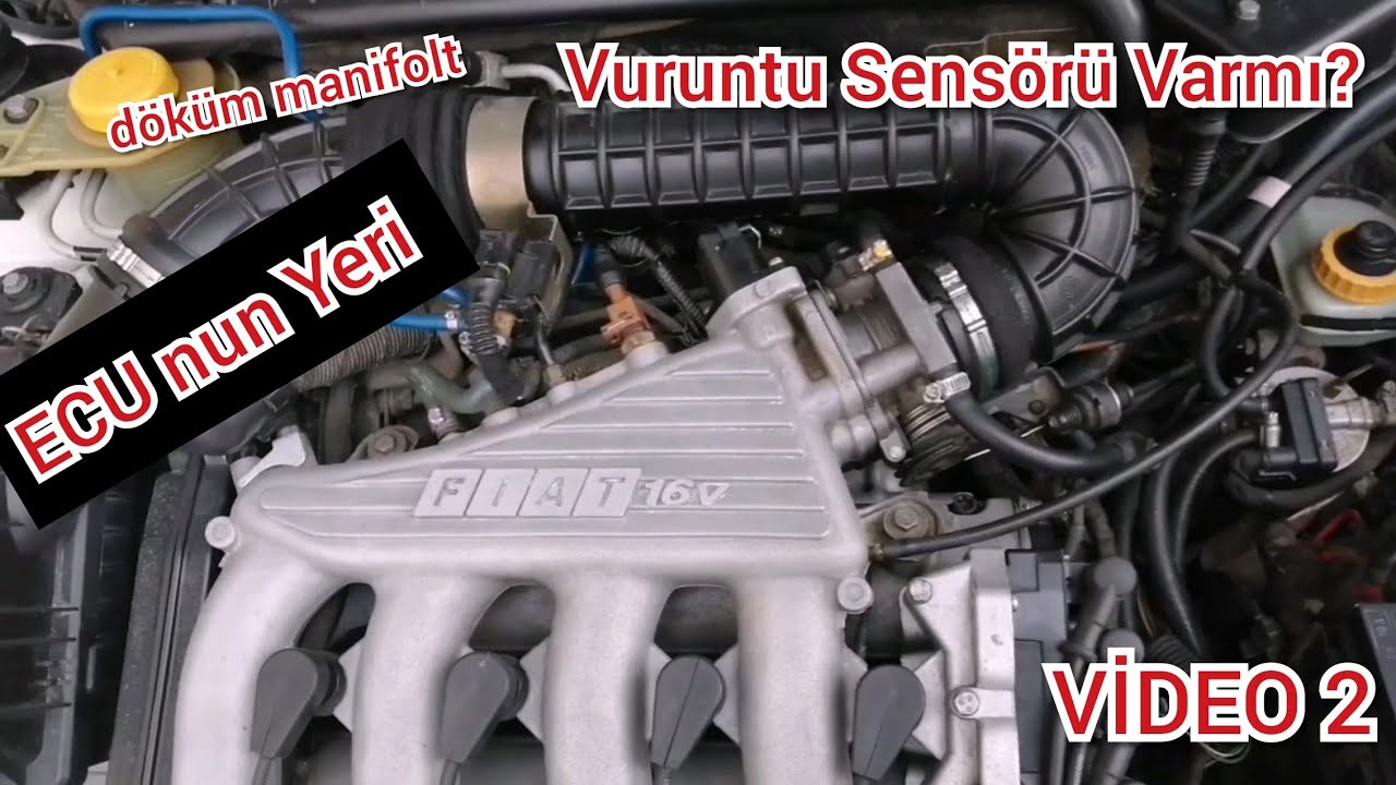#siena#palio 1.6 HL Motor ECU Araç Beyninin Yeri Döküm Manifoltda Vuruntu Sensörü Varmı?