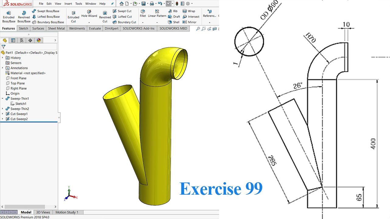 Wash Basin Tap | Solidworks 2020  Tutorial For beginners