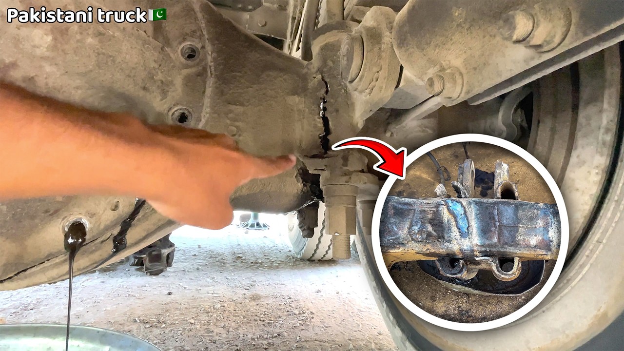 Roadside Pakistni Truck Repair: Broken Axle & Housing Fixed in Impossible Conditions!