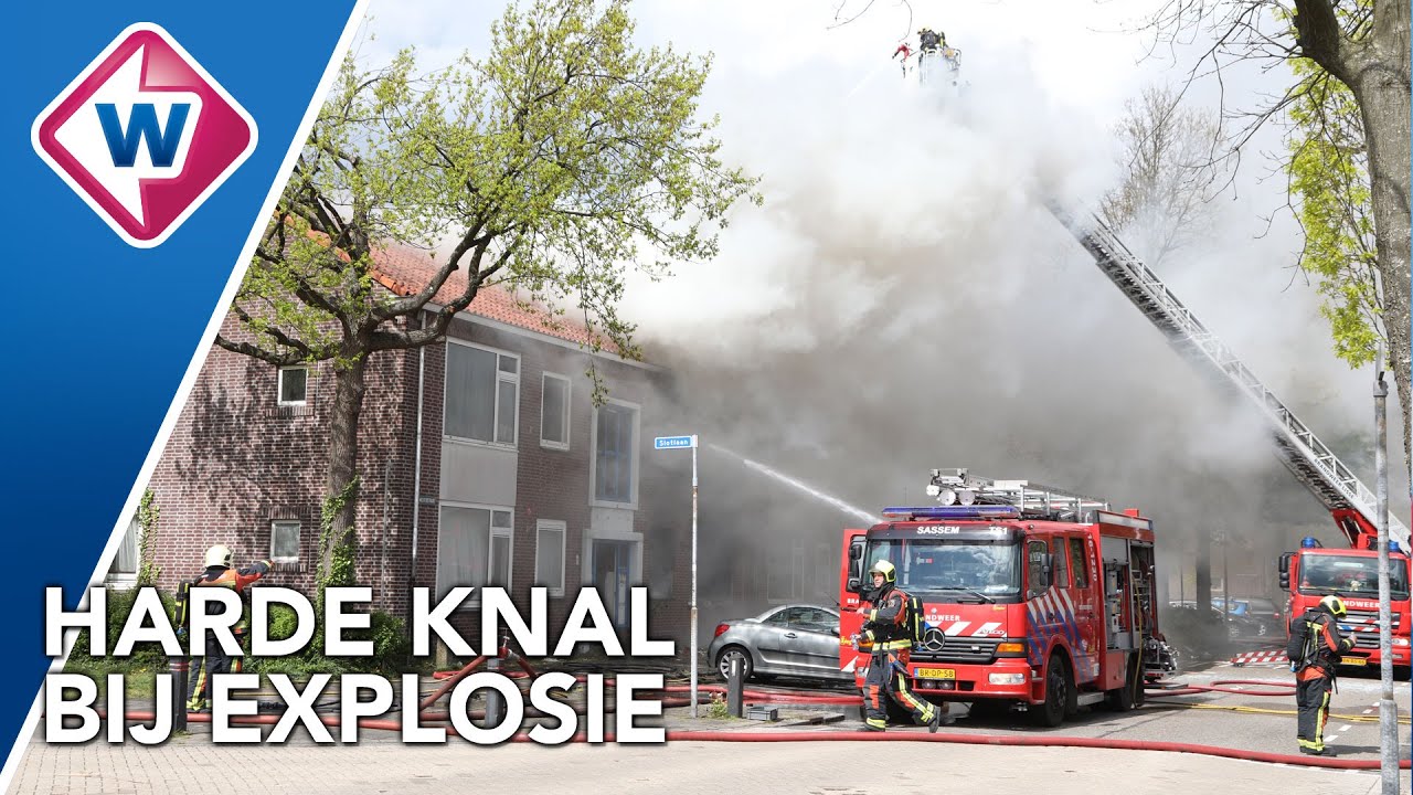 Brand na explosie in Sassenheim: 'Een heel zware, harde klap' - OMROEP WEST