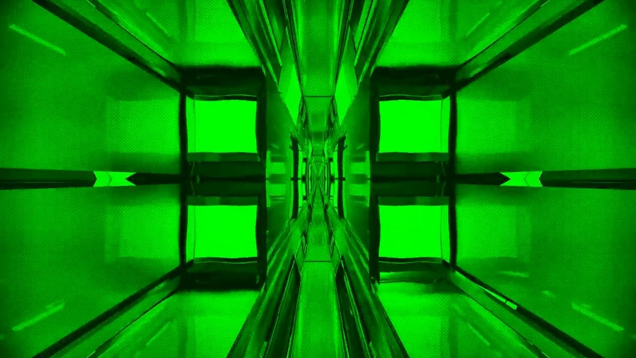 10 hours Neon Tunnel Green VJ Loop 4K UHD 60FPS Screensaver