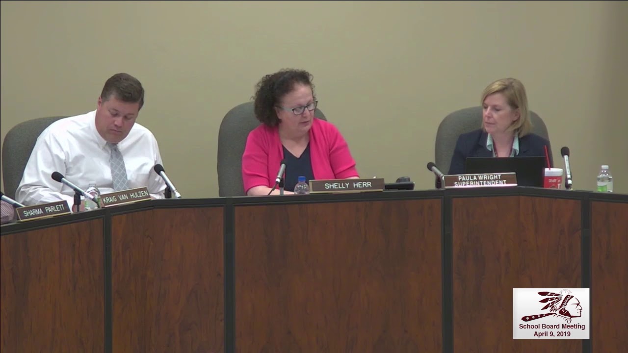 Oskaloosa School Board Meeting for April 9, 2019