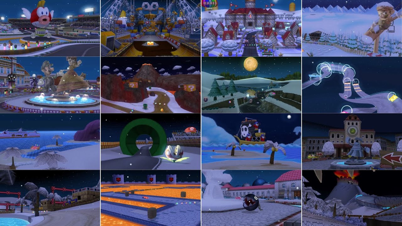 If Mario Kart Wii Had A Winter Mode (Night Edition) // Full Walkthrough - All 8 Cups [150cc]