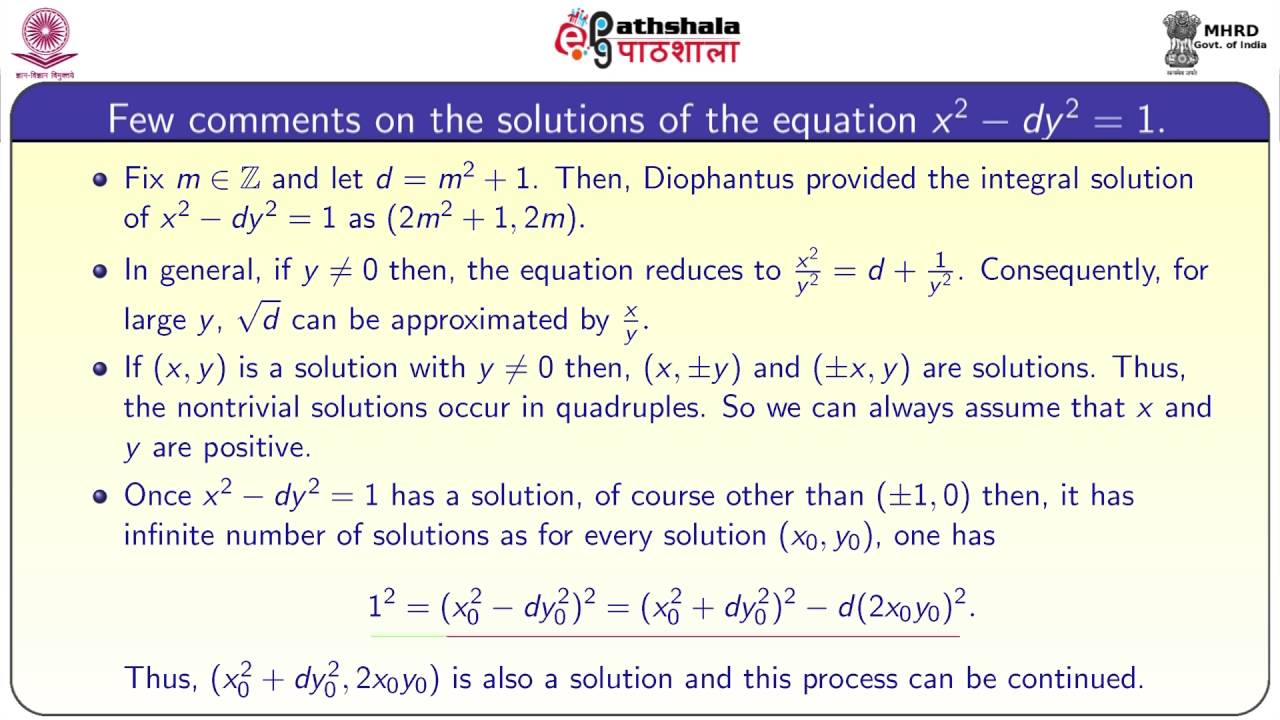 Pell’s Equation (MATH)