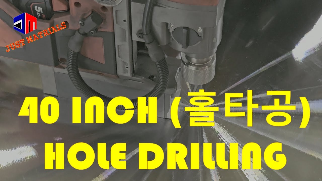40 INCH FLANGE HOLE DRILLING (홀타공) #co2용접 #welding #HOLE DRILLING #FLANGE #배관 #piping