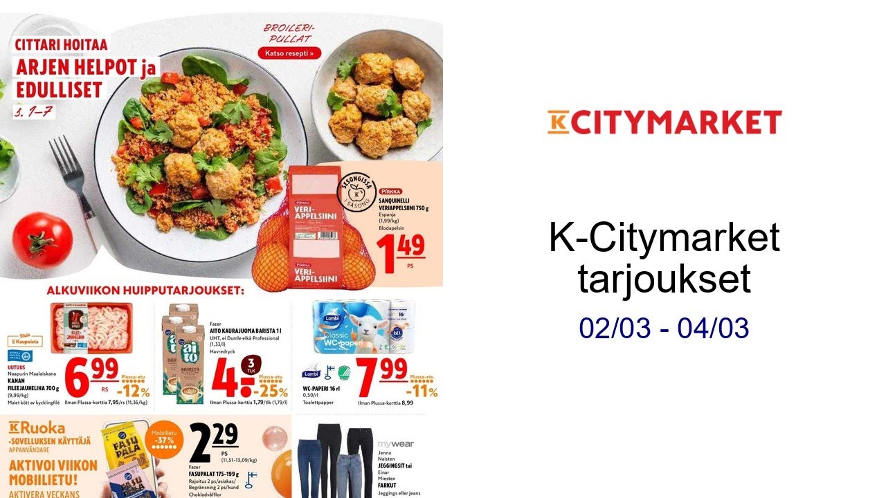 K-Citymarket tarjoukset 02/03 - 04/03