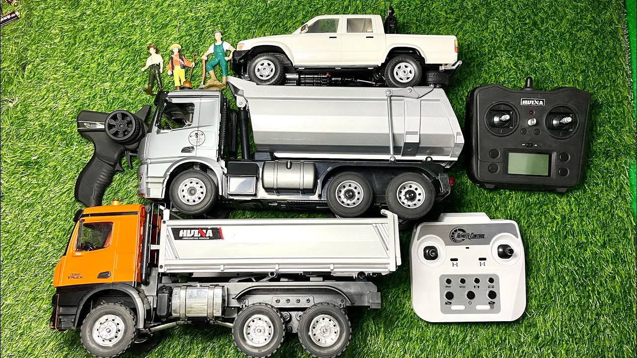 RC #14 R/C truck konstruksi, dump truck huina, truck trailer, truk molen, excavator, rc loader huina