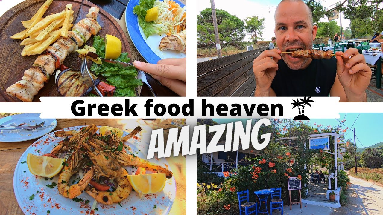 Eating greek food in SKIATHOS - our Greek food tour