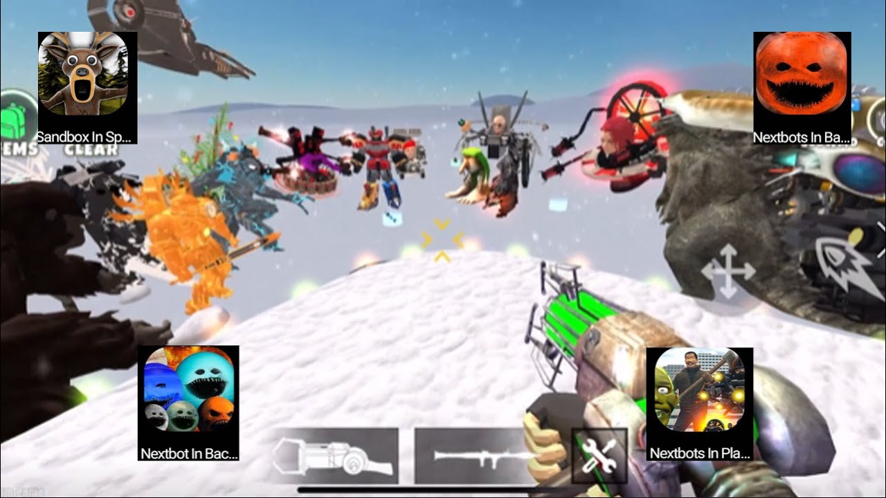 HUNGRY WORM in NEXTBOTS IN PLAYGROUND MOD,SANDBOX IN SPACE,The Room Tiny Bot,MARS WAKES UP,Gmod Mobi