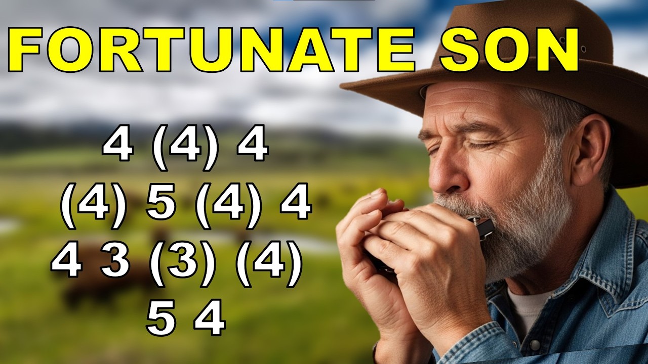 FORTUNATE SON HARMONICA IN C, ARM&Oacute;NICA C, TABS, BLUES HARP C, GAITA DE BOCA C, MUNDHARMONIKA C