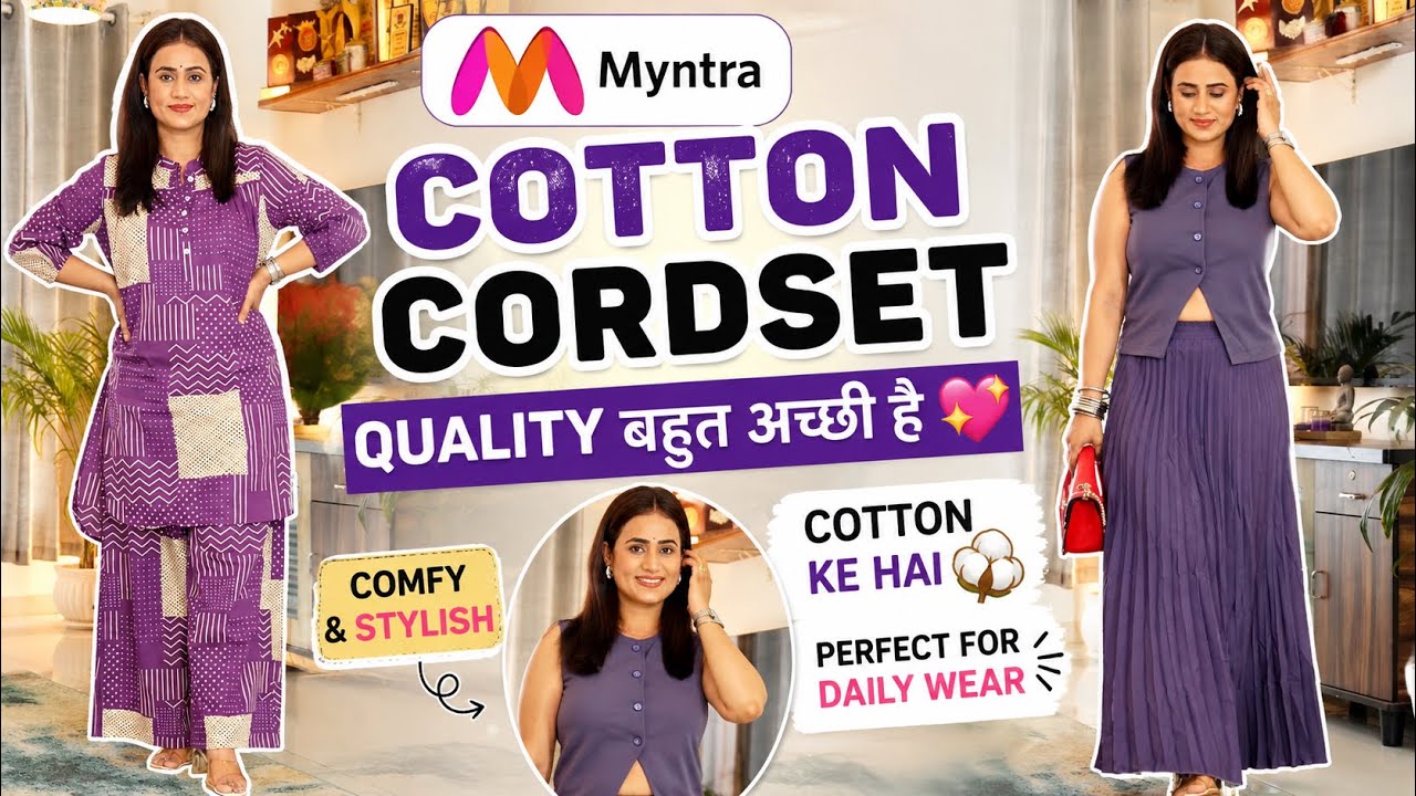 Myntra Co-ord Haul 🛍️Cotton,Co-ord Set Party Wear Dresses 👗💝 #reemagurjar #myntra #myntrahaul 