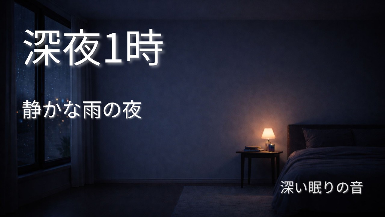 【深夜1時_静かな雨の夜_深い眠り_睡眠用・作業用・勉強用】深い眠りの音_Deep Sleep Sounds 28 #睡眠 #睡眠改善 #relaxing