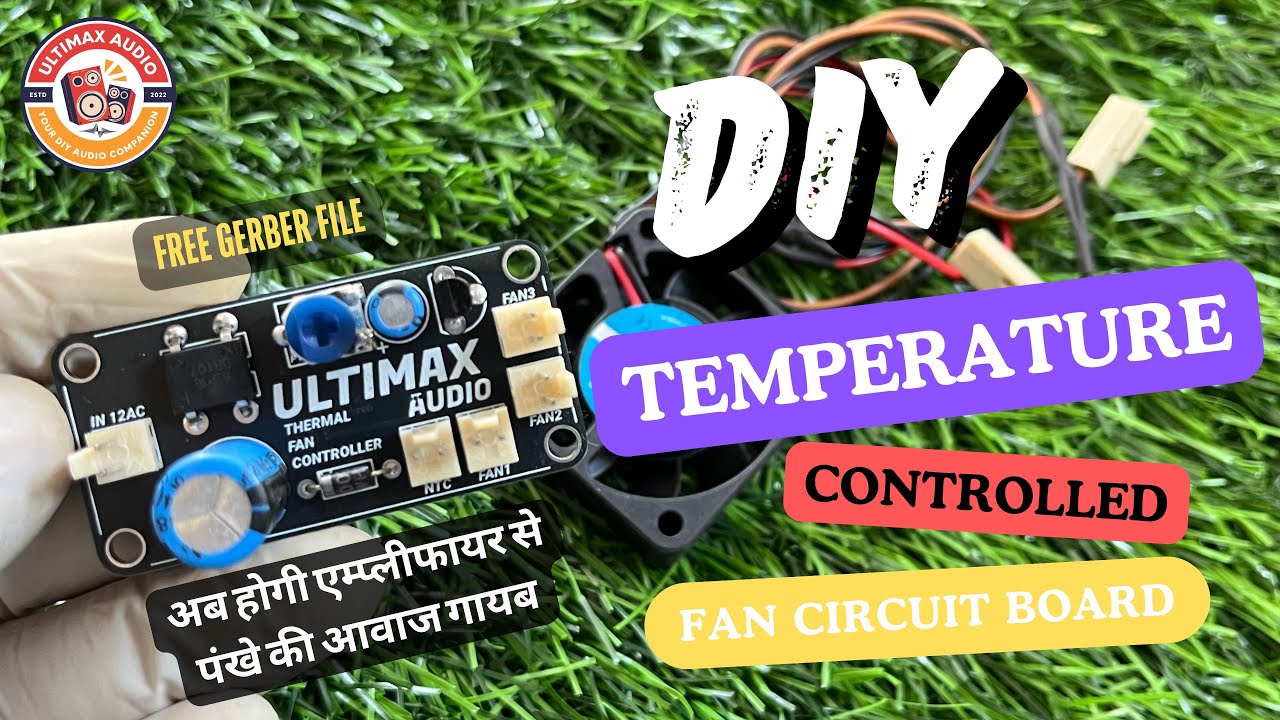 Automatic Thermal Fan Controller for Audio Amplifier Systems • DIY • Auto Fan ON/OFF • FT: @JLCPCB