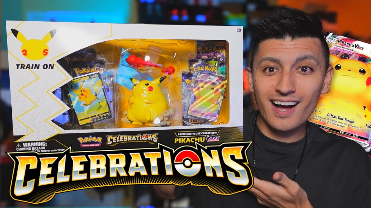 What's Inside? Pokemon Celebrations Pikachu VMAX Premium Figure Collection Opening!