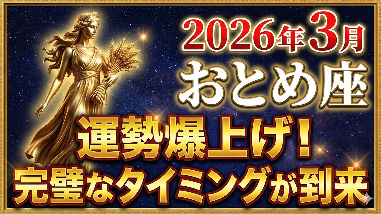 【星座占い🔮おとめ座】3月、運命が書き換わる1ヶ月【十二星座占い】
