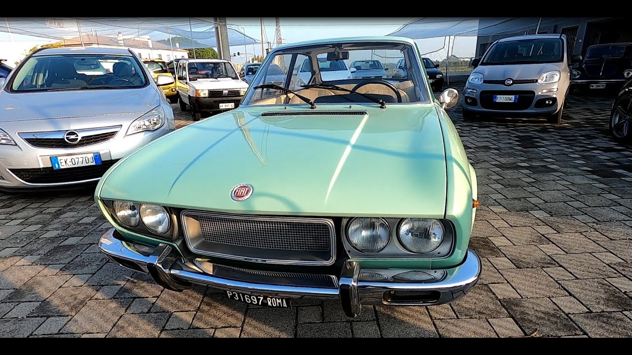 Fiat 124 sport coupe 1973 test drive in Italy on the way to auto moto d'epoca fiera  di Padova  2021