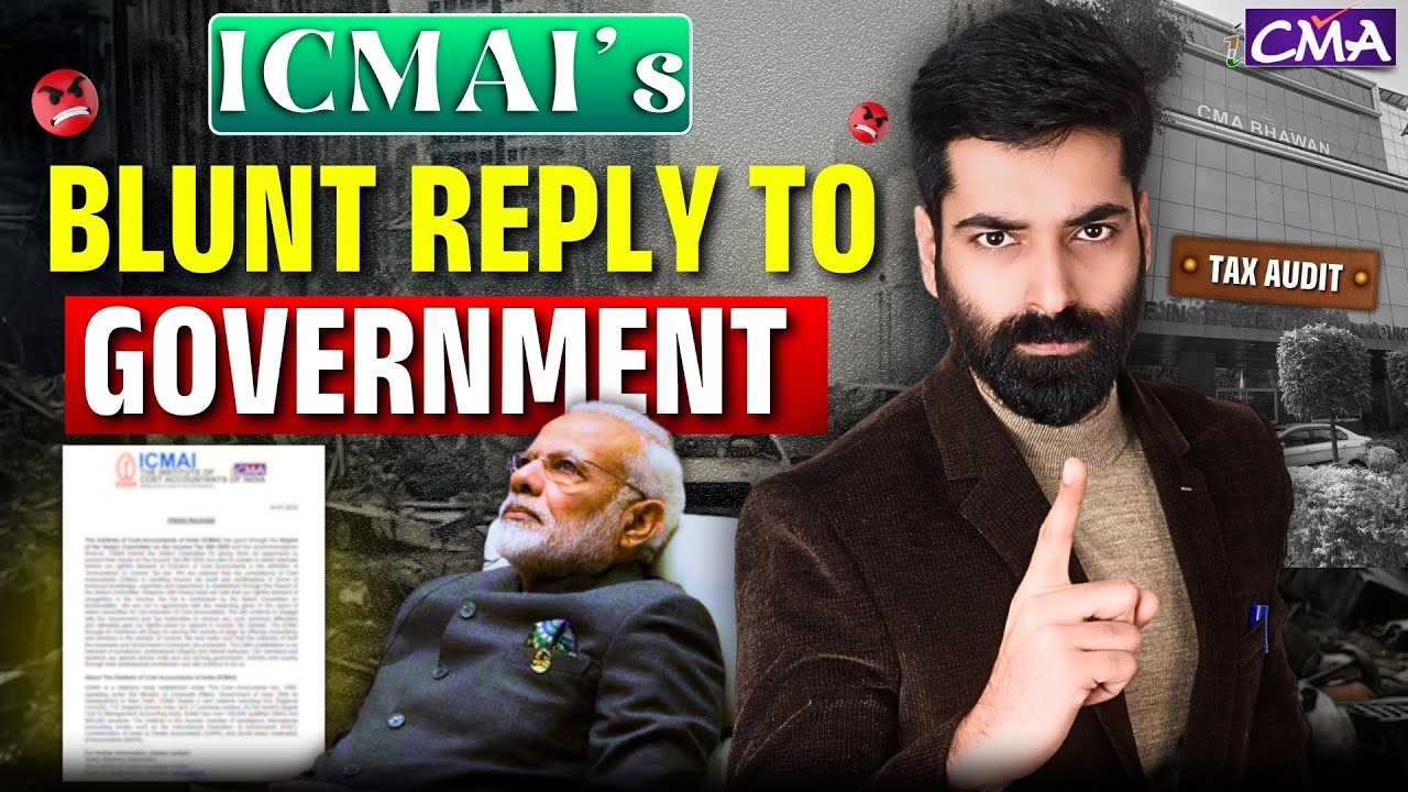 ICMAI's Blunt Reply to Income Tax Department | NO Tax Audit Again for CMAs?
